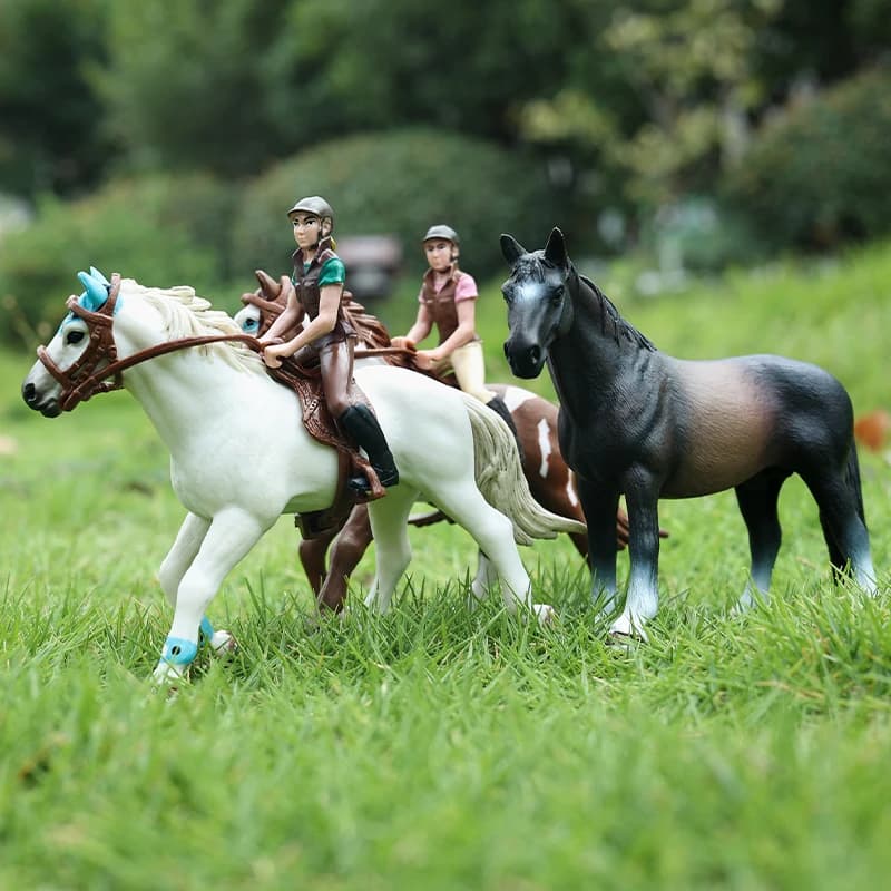 Jouet réaliste de figurine d'action de cheval sauvage-modèle d'animaux à collectionner pour les enfants cadeau parfait