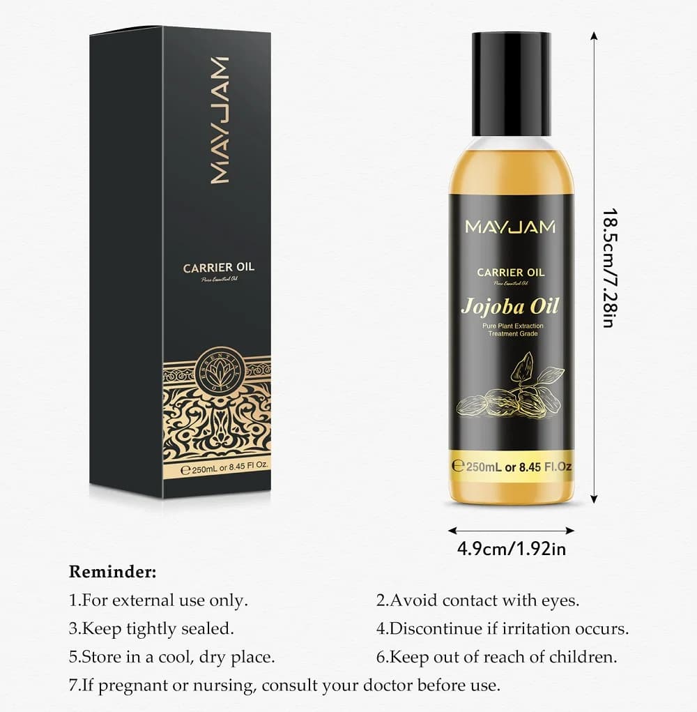 MAYJAM 250ml huile transporteuse rose musquée Olive grappin Jojoba