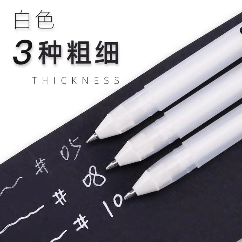 Sakura 3 pièces Gelly Roll stylo à surbrillance classique stylo à encre Gel stylo blanc brillant surbrillance marqueur de croquis doré argent mettant en évidence