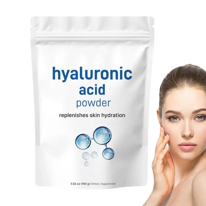 100g acide hyaluronique protéine poudre sérums poudre pur ingrédient fin hydratant supplément nutrition nourrir les cheveux soins de la peau