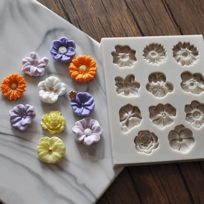 Moule en Silicone en forme de tournesol, Rose, fleurs, gâteau, décoration DIY, chocolat, outils de moule 3D