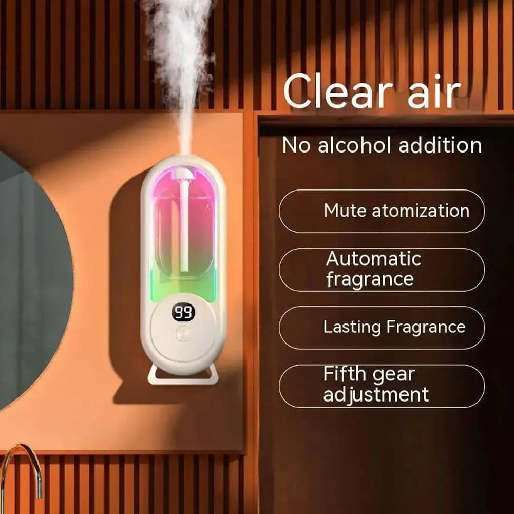 Diffuseur de parfum automatique, diffuseur d'huile essentielle alimenté par USB avec pulvérisation et lumière, parfum de maison pour salon, chambre à coucher