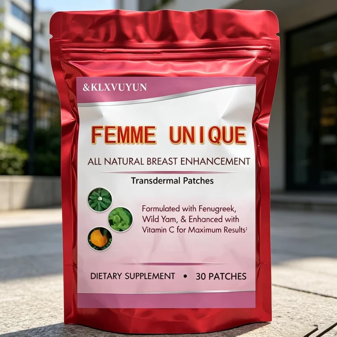 Complément clinique pour l'augmentation mammaire, patchs transdermiques fabriqués aux États-Unis, Fenugrec, Igname sauvage