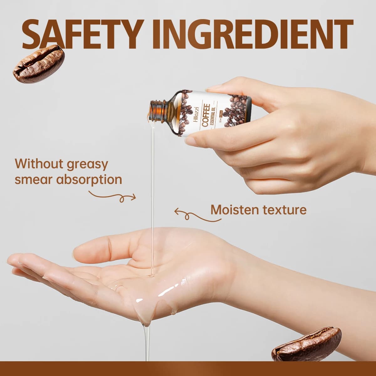 Huile essentielle de café 30ml/1.01fl.oz pour la peau, les cheveux, les ongles et les cils, hydratante, nourrissante, adaptée à tous les types de peau