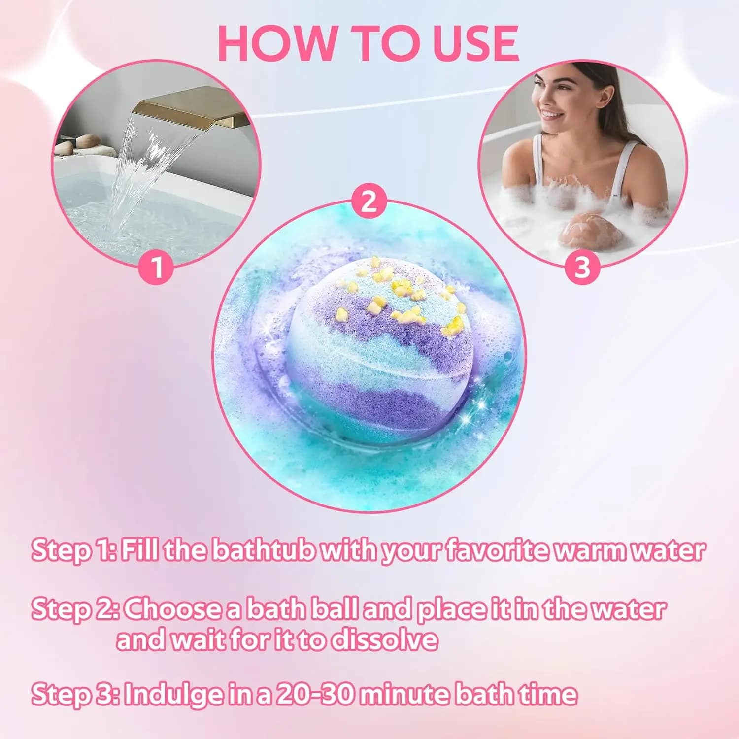 1 ensemble de bombes de bain bio