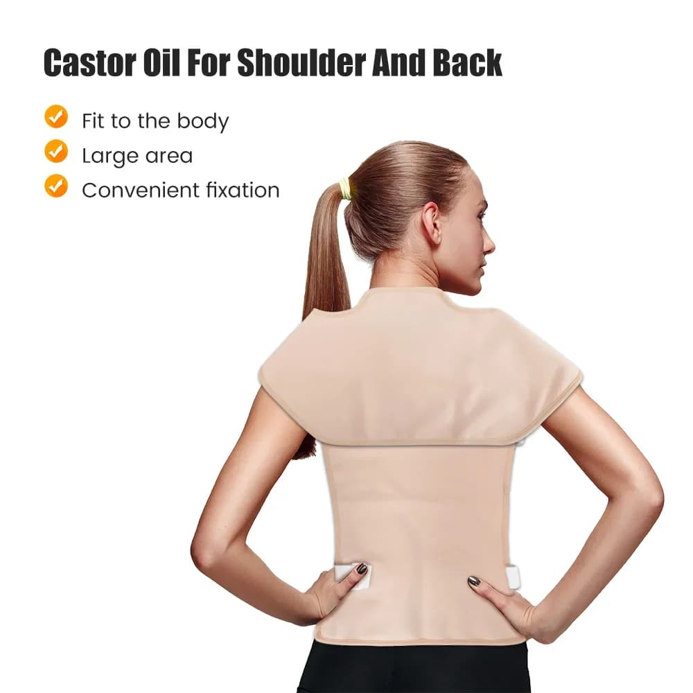 Pack d'huile de ricin réutilisable, huile de ricin organique, compression, dos rond initié, utilisation pour le vagin, l'abdomen, les muscles, les chambres du corps