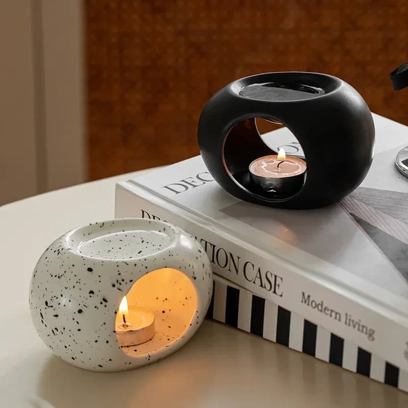 Bougeoir chauffant en céramique, brûleur d'huile essentielle, diffuseur de roseaux, four domestique, Salon de Spa, brûleur d'encens d'aromathérapie