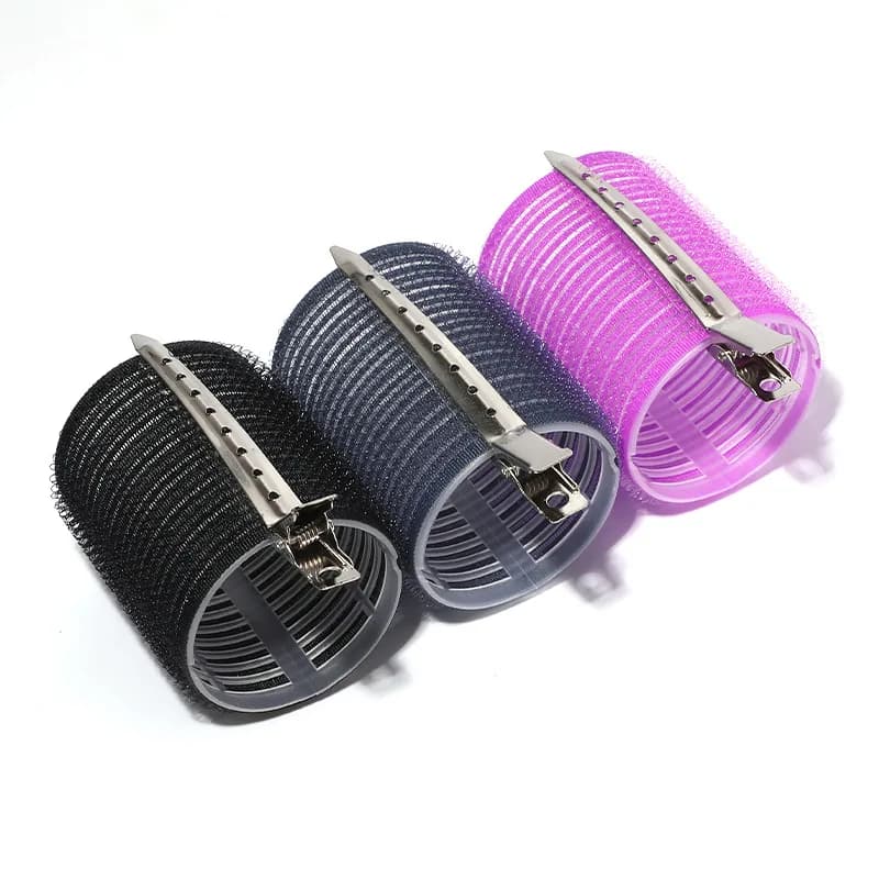 Ensemble de bigoudis à crochet auto-agrippant, 12 pièces, rouleau sans chaleur, 6/12 Clips, pour Salon de coiffure, outils de coiffure collants