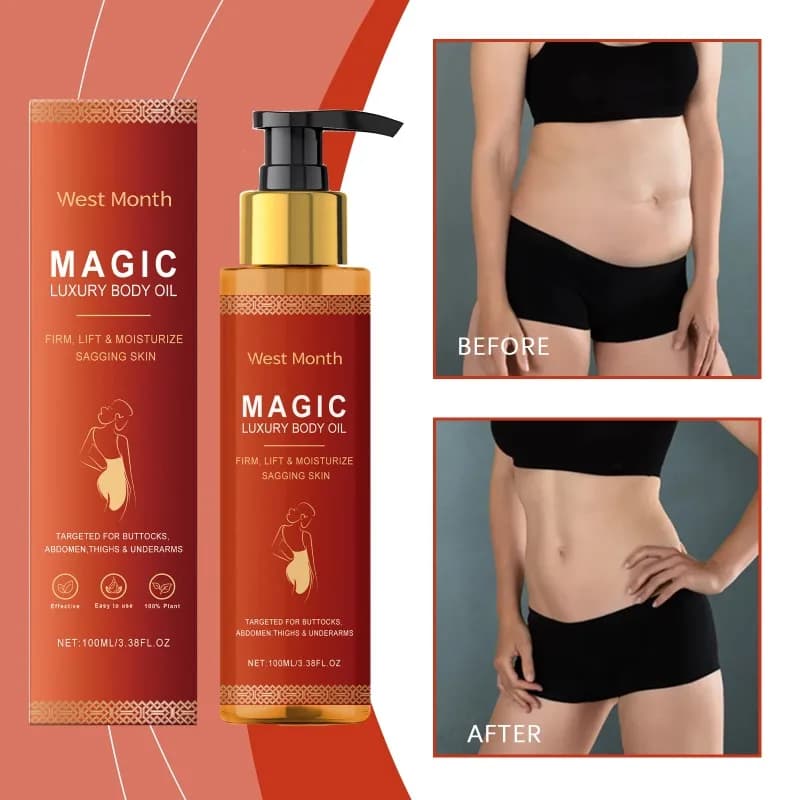 L'huile hydratante raffermissante pour le corps hydrate, soulève, resserre, répare et nourrit la peau. Huile hydratante