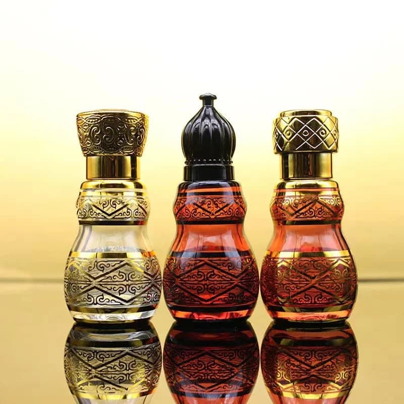 12/36 pièces 12ML bouteille vide en verre à bille huile Attar/bouteille d'huile essentielle