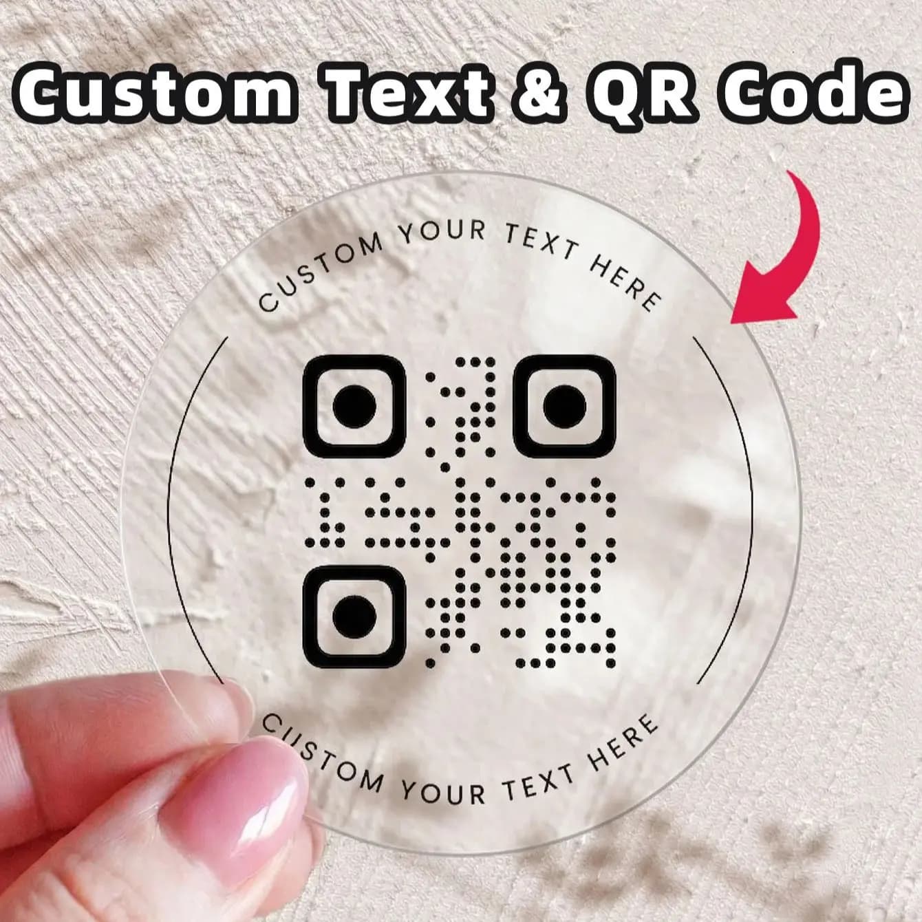 Autocollants ronds personnalisés avec code QR