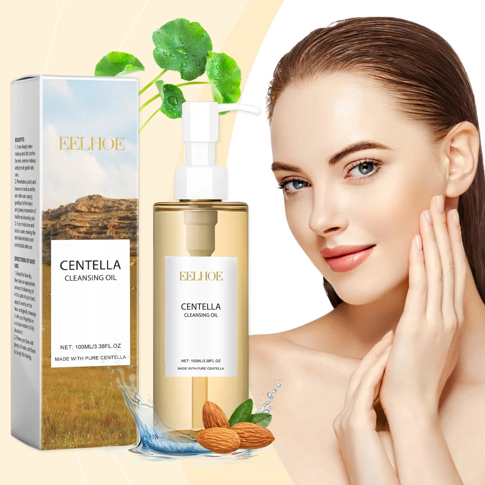 EELBathroom-Huile nettoyante E Centella, démaqucorporelle pour le visage, hydratant pour rétrécir les pores, huile nettoyante, soins pour la peau sensible