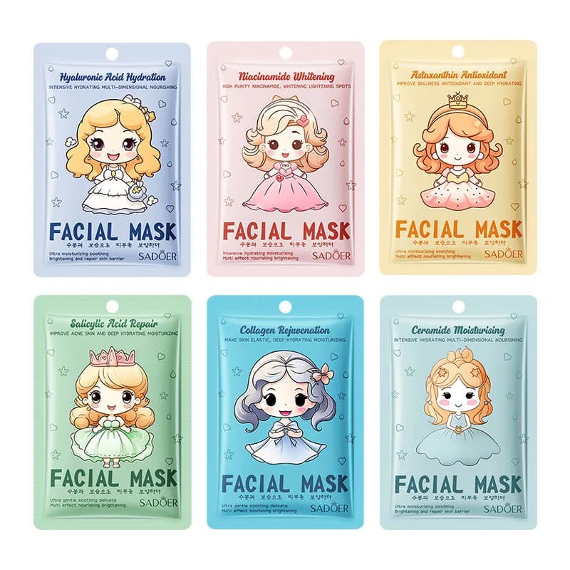 10 pièces SADOER acide hyaluronique collagène masque Facial soins de la peau hydratant masques faciaux coréen