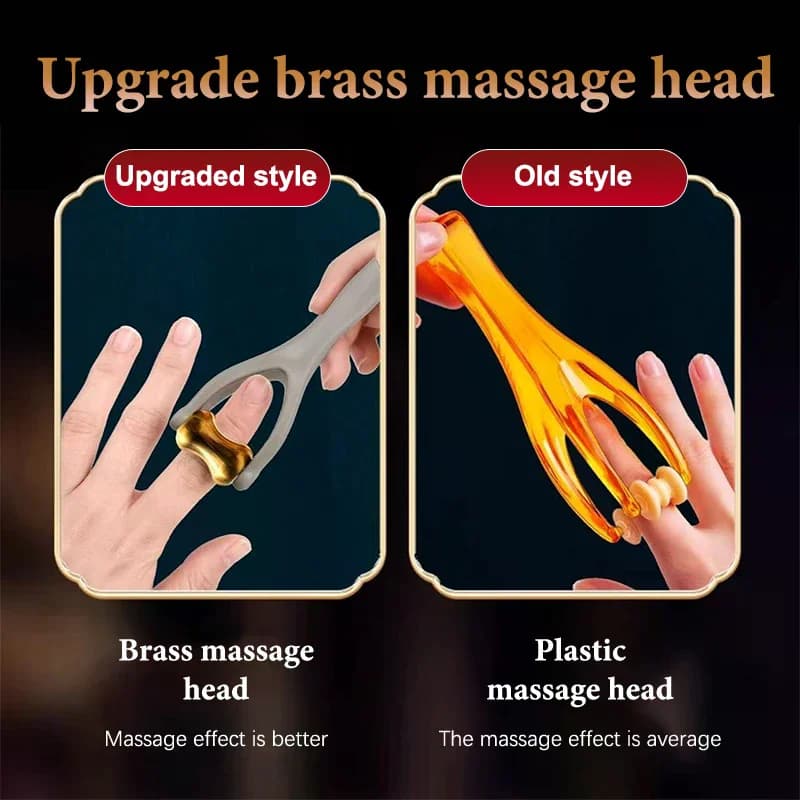 Massage des doigts rouleau à double rangée conception de rouleau en laiton utilisation facile soulager la Fatigue des doigts favoriser le sang outil de Massage des doigts Portable