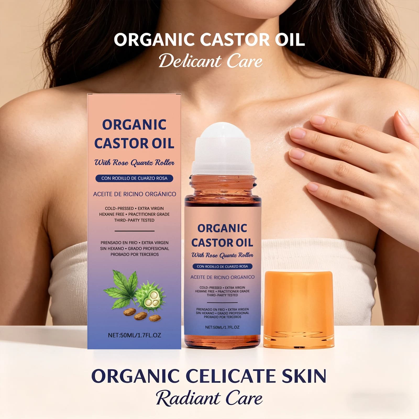 Huile de ricin biologique hydratante