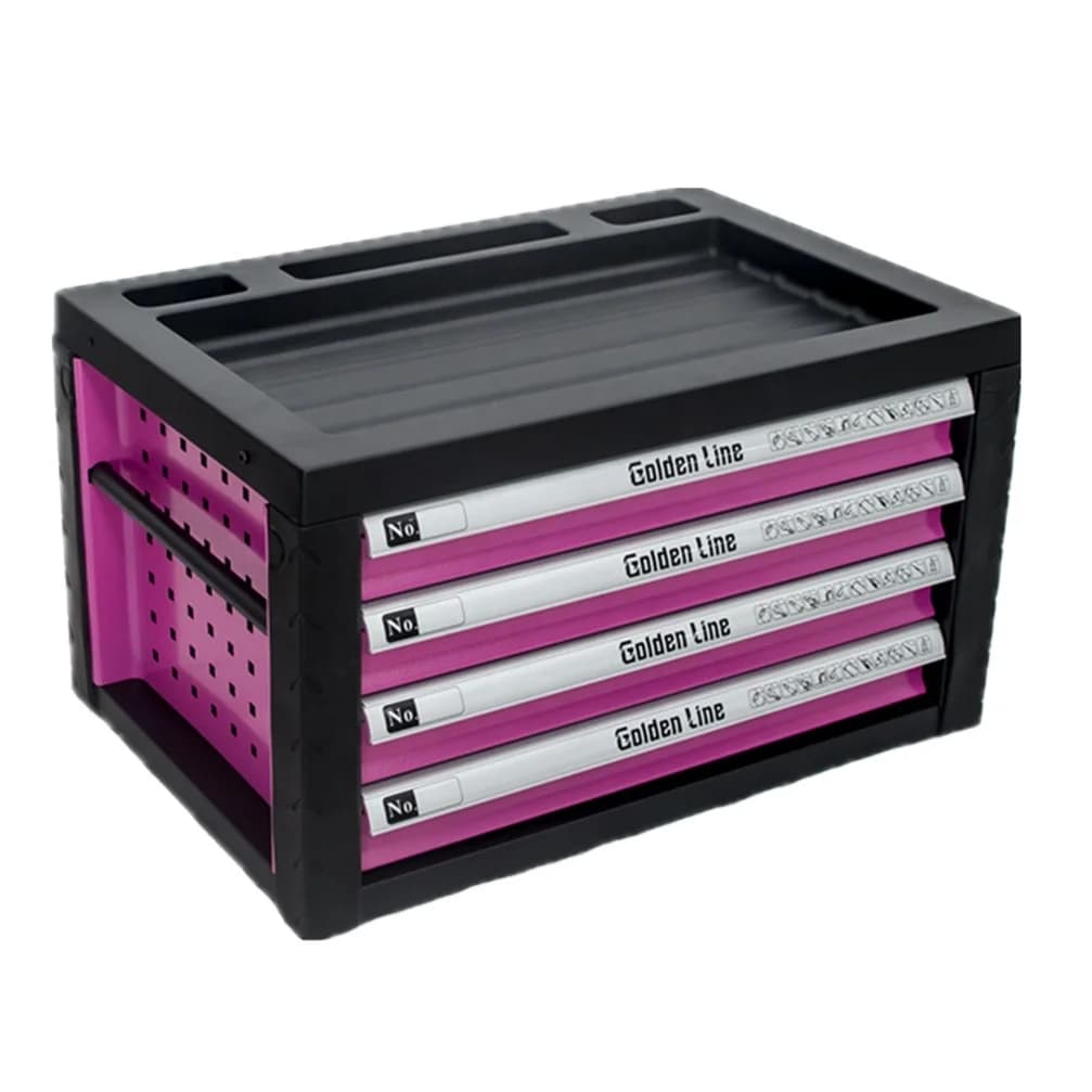 Armoire à outils roulante à 4 tiroirs haute capacité |   Coffre à outils industriel et chariot de garage verrouillable pour le stockage d'outils de mécanicien intensifs