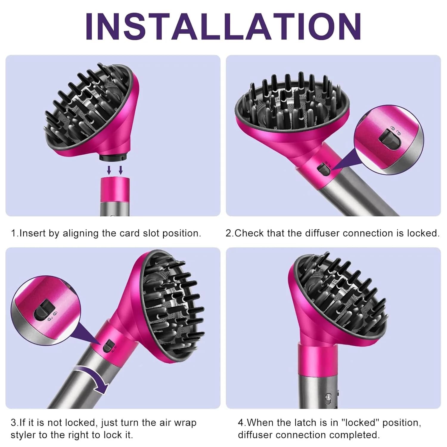 Fixation de diffuseur améliorée pour Dyson Airwrap HS05 HS03 HS01, buse de vague de cheveux, diffuseur de sèche-cheveux professionnel