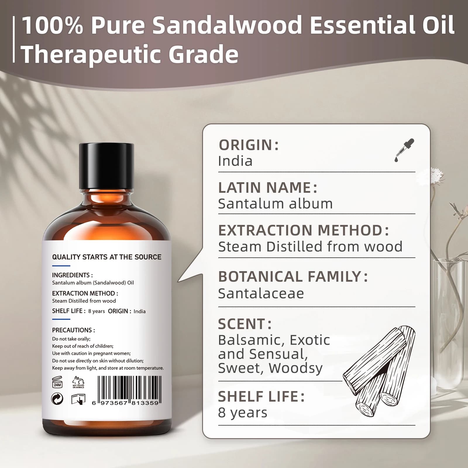 HIQILI 100ML huiles essentielles de bois de santal