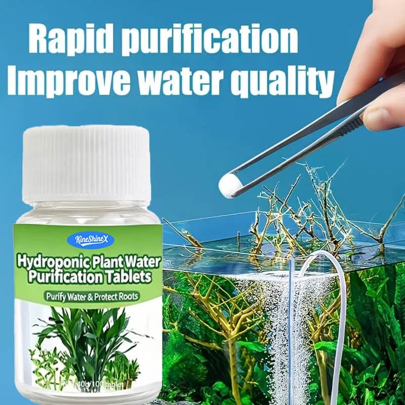 Comprimés de purification d'eau hydroponique - Eau instantanée adaptée aux aquariums, aux plantes en pot et aux systèmes hydroponiques, pour le jardin aquatique