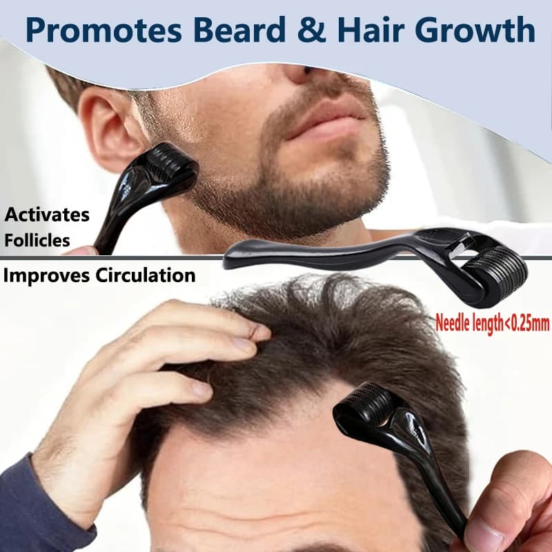 SADOER 55ml Kit d'huile pour la croissance de la barbe pour hommes