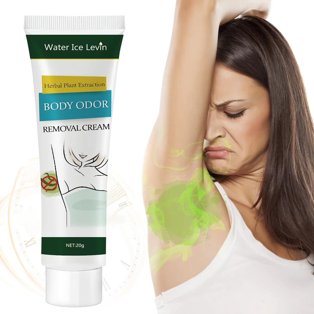 Crème déodorante à l'essence de plantes – Anti-allergique, fraîcheur longue durée, hydratante, adaptée aux aisselles et tout le corps, toutes les couleurs de peau, portable, unisexe