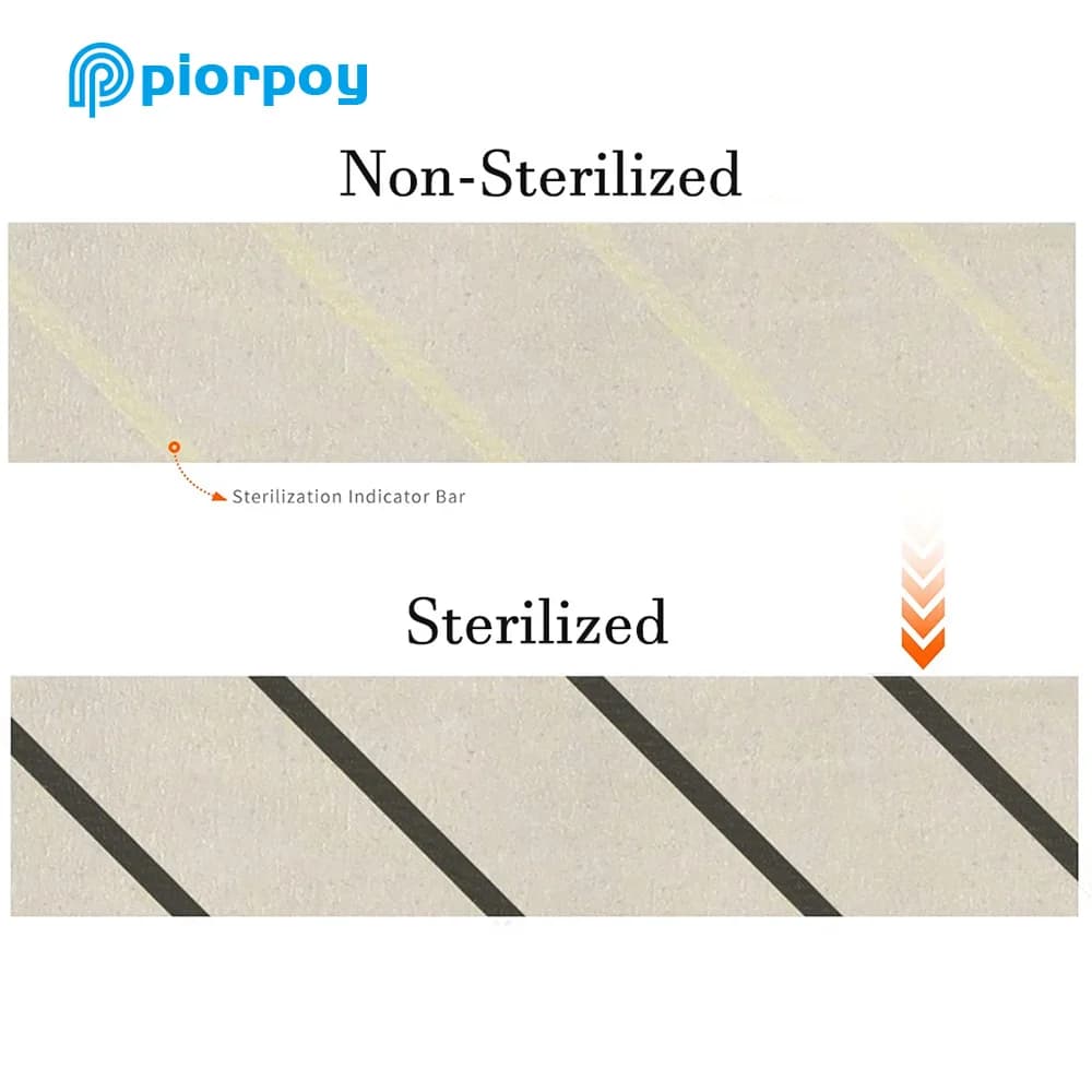 PIORPOY 1 rouleau ruban indicateur de stérilisation dentaire Autoclave stérilisateur matériel dentisterie nettoyage fournitures de soins bucco-dentaires 12/19/25MM
