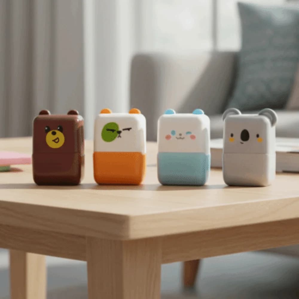 Rouleau de tampon à dessin animé pour animaux, avec poignée, pour gribouillage, graffiti, artisanat DIY, motif panda
