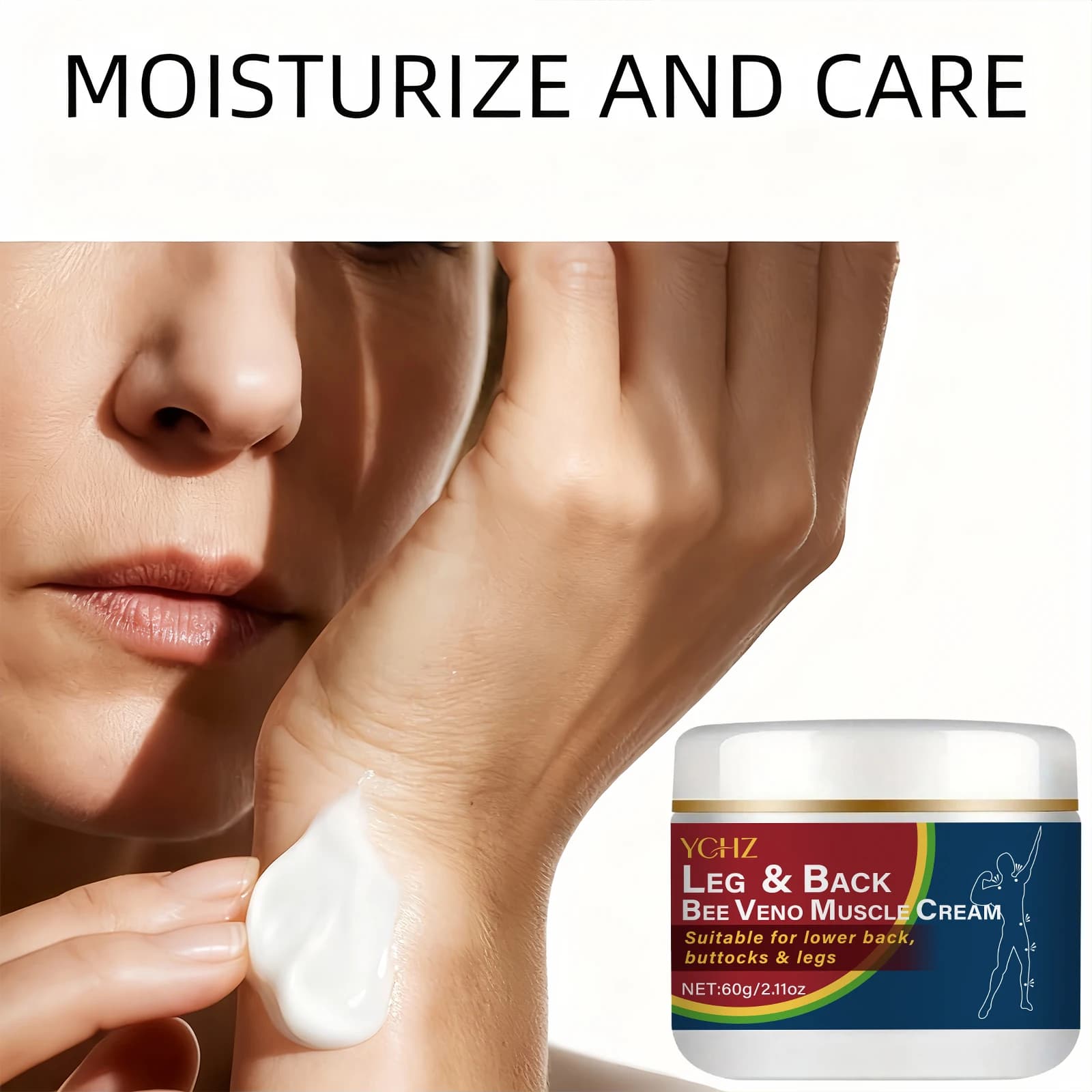 Crème de massage super puissante pour les nerfs et les muscles |     Contient du thym, du magnésium, du menthol, de l'huile d'eucalyptus, de l'huile de noix de coco, de l'armoise et des huiles essenti