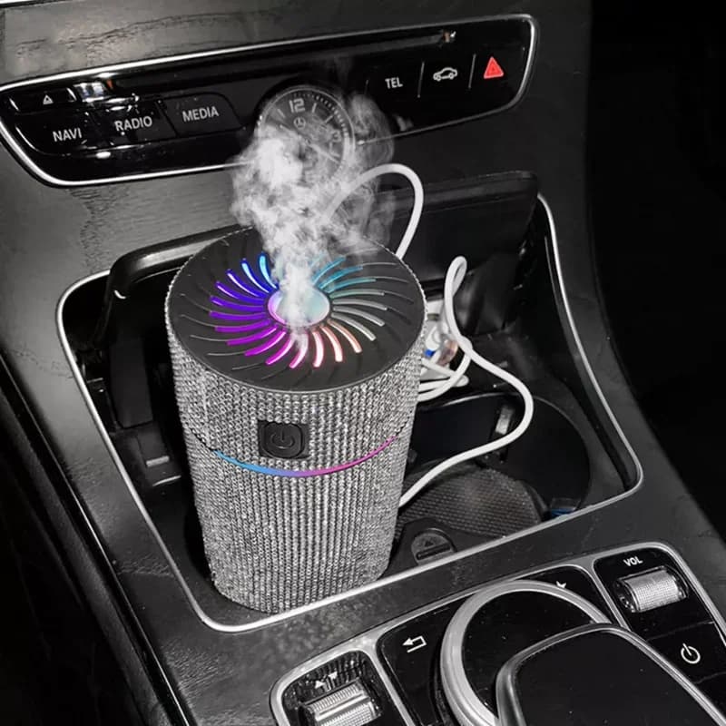 Humidificateur diffuseur de voiture en diamant de luxe avec lumière LED, purificateur d'air automatique, diffuseur d'aromathérapie, désodorisant, accessoires de voiture
