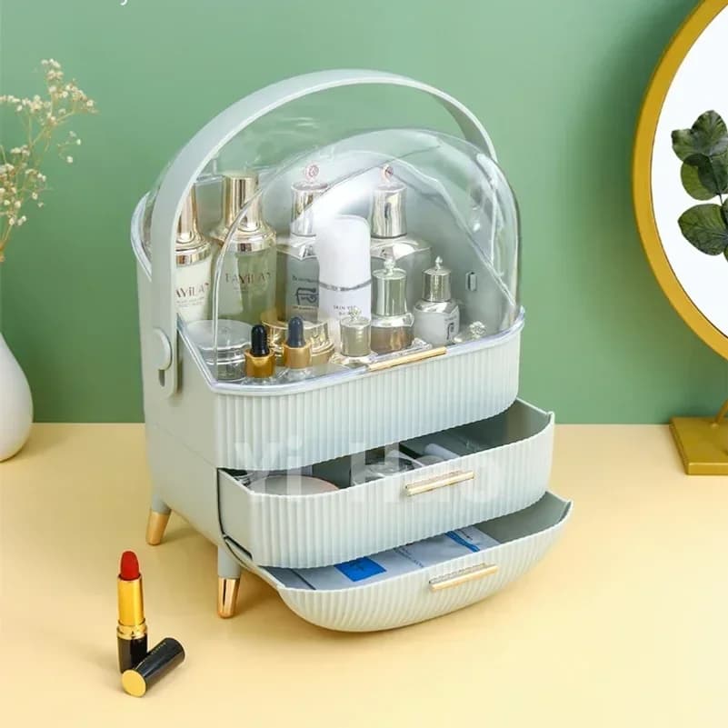 Nouveau bureau anti-poussière organisateur stockage étanche mode peau grande capacité de soins cosmétiques beauté tiroir boîte de rangement maquillage bain