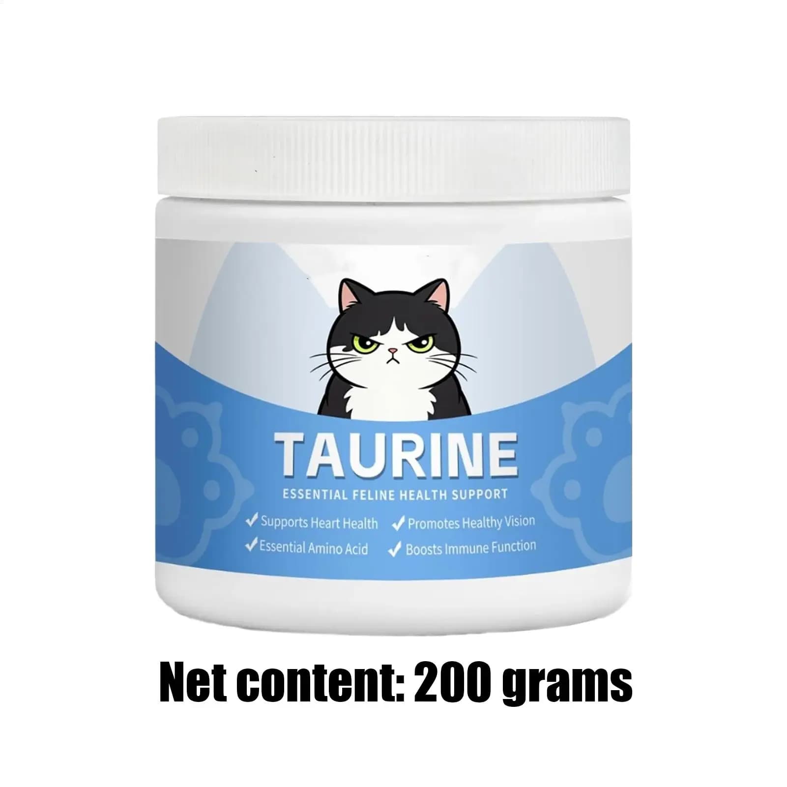 Compléments alimentaires pour chats en poudre hydrosoluble pour la santé cardiaque des chats, L-Lysine pour chatons, à mélanger dans la nourriture, soin quotidien pour chats