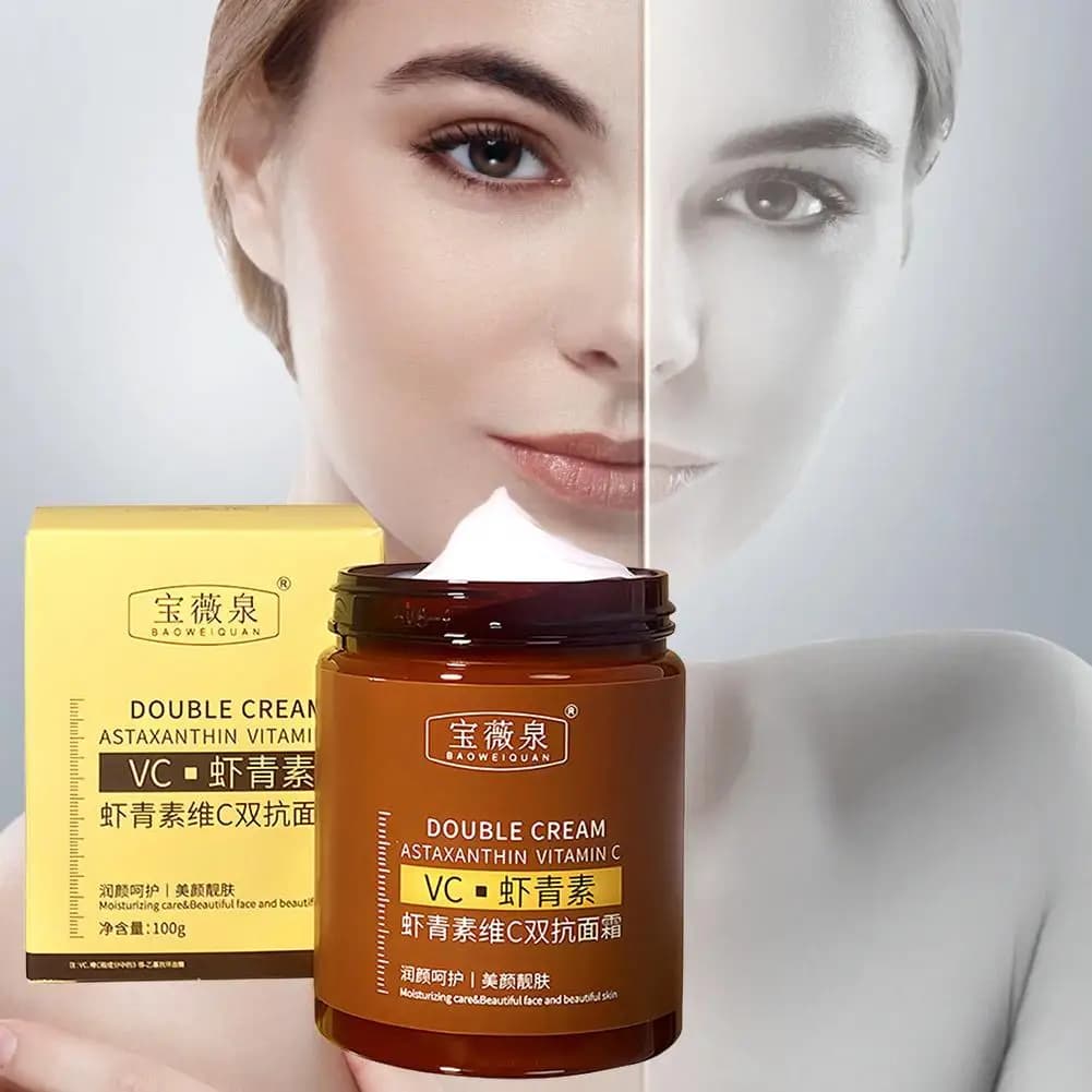 100g Astaxanthine Double Anti-rides vitamine C estompe les ridules rétinol crème pour le visage Lifting raffermissant nourrir produits de soins de la peau