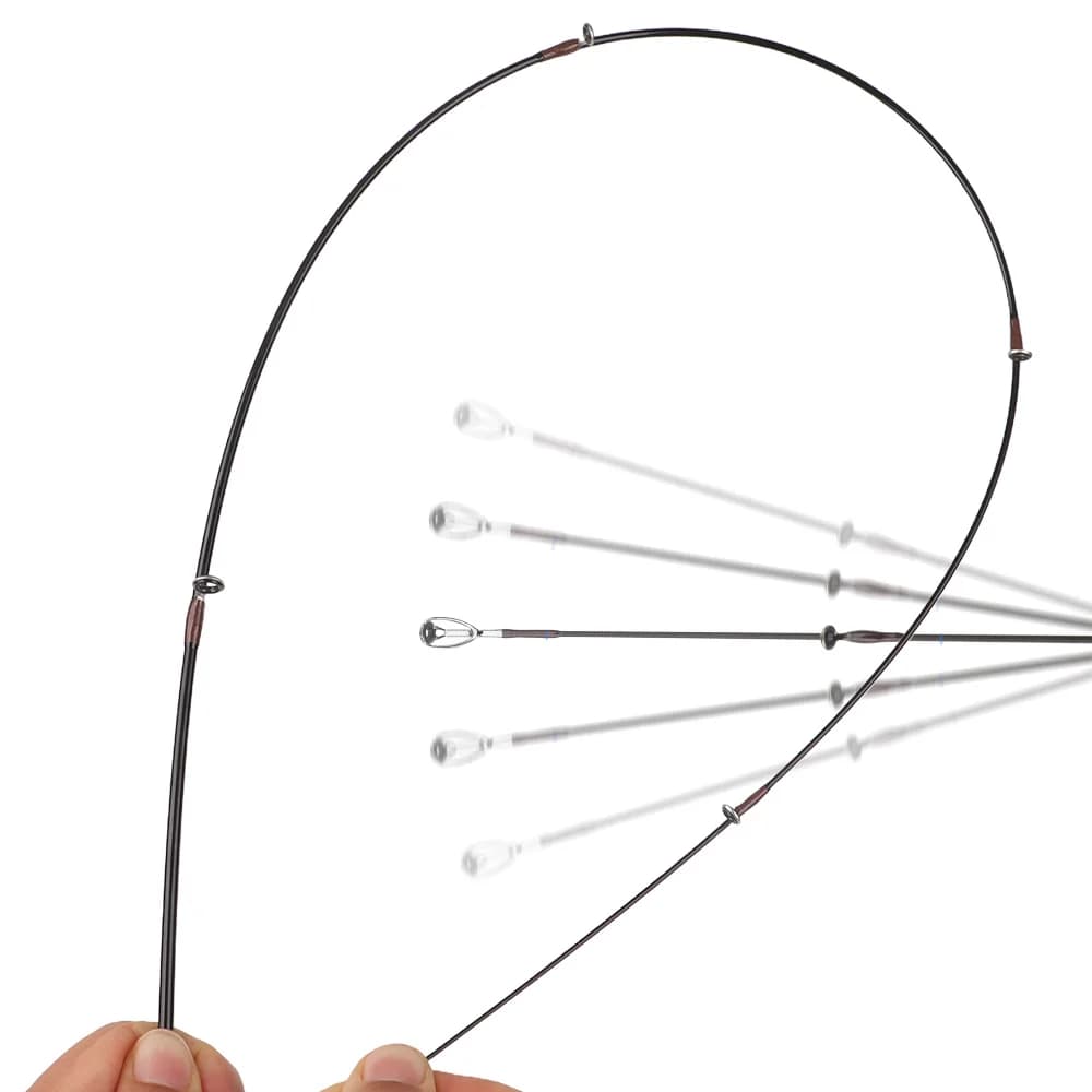 ROLLFISH Canne à pêche spinning/casting en carbone ultra souple avec poignée en bois massif, action rapide, 1,38-1,8m