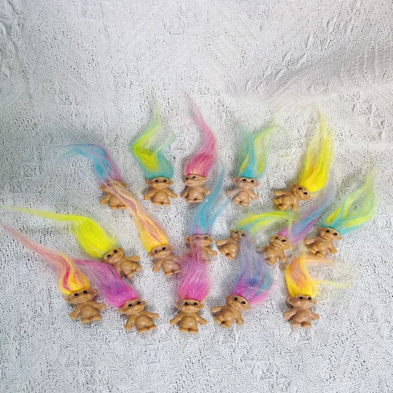 Nouvelles poupées Trolls vintage, figurines porte-bonheur, adorables petits personnages colorés, collection, cadeaux de fête, Noël, Halloween