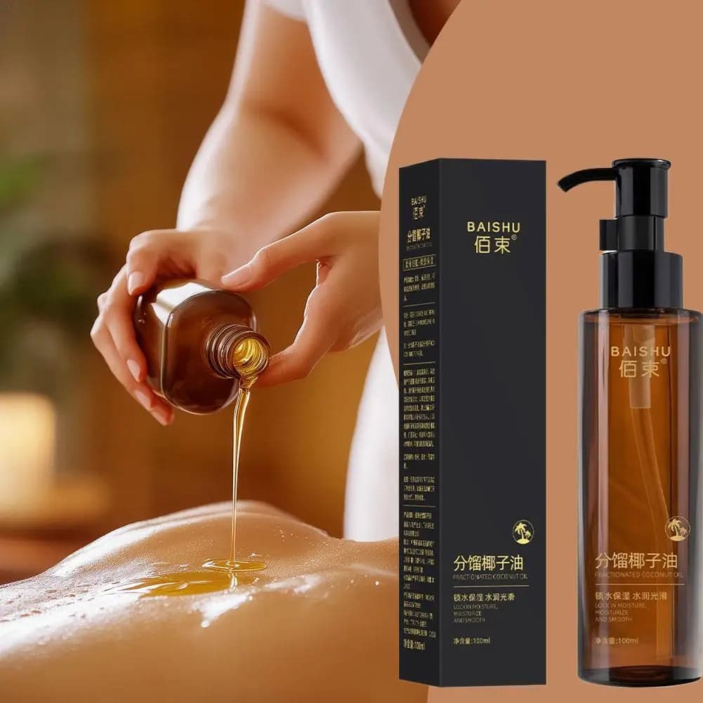 Huile de noix de coco nourrissante pour le corps, soins pour la peau sèche, huile de Massage à absorption rapide pour cheveux et ongles secs et Non gras, 100ml