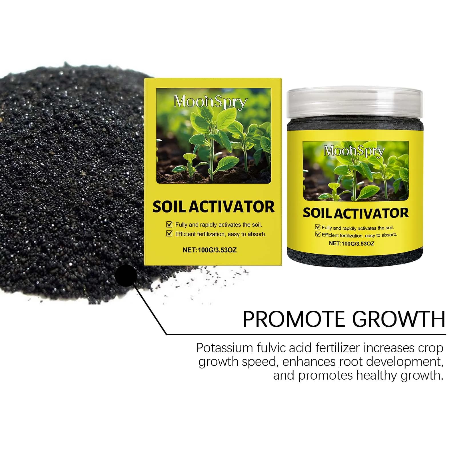 L'activateur de sol endure le sol compact fournit des éléments de trappe, supplément nutritif, engrais végétal pour plantes en pot de jardin