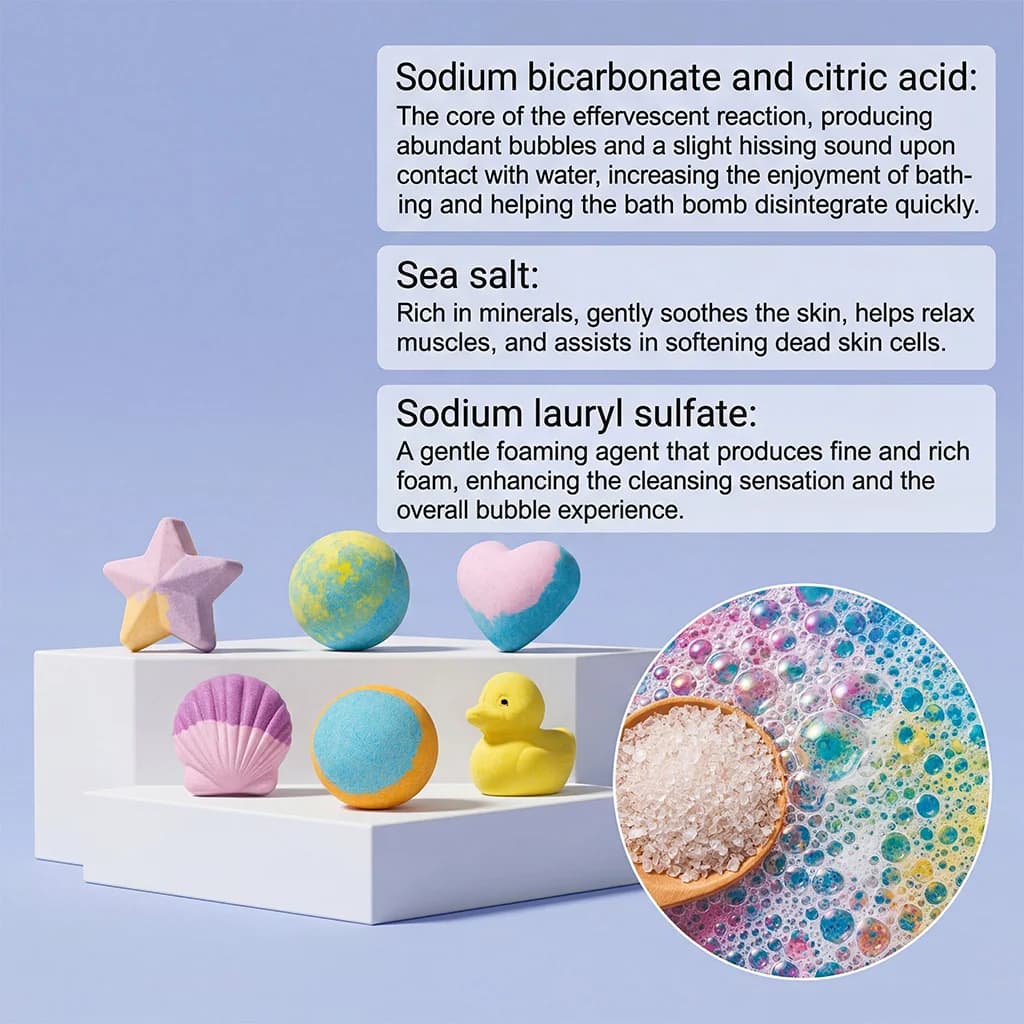 Kit de boules de bain au sel de mer, huile essentielle, adoucissante, kératine, élimine les peaux mortes, pour enfants, accessoires de bombes de bain hydratantes