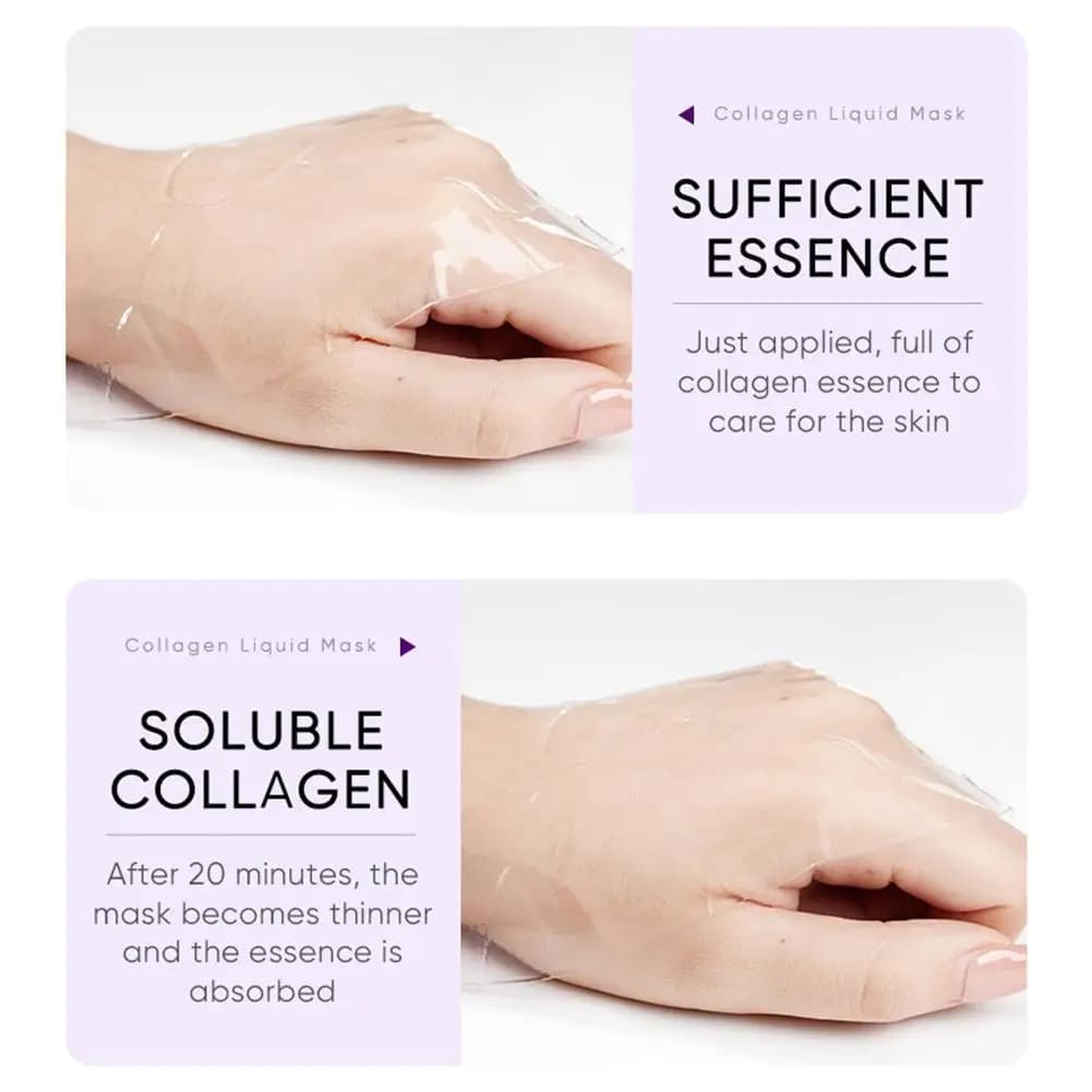 Masque facial hydratant à l'acide hyaluronique et au collagène
