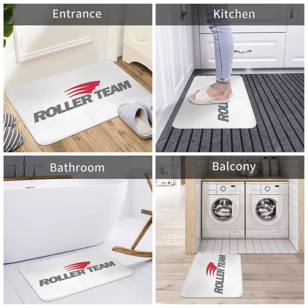 ROLLER TEAM-Tapis de Sol en Polymères Absorbants, Anti-Ald Doorvirus, pour Cuisine, Entrée de Maison, Chambre à Coucher