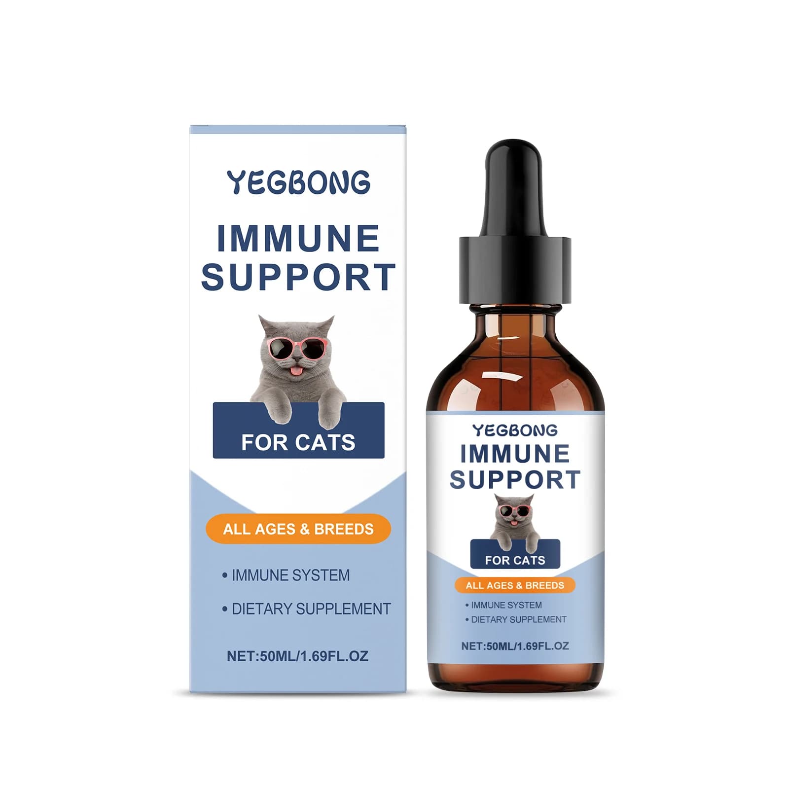 Yegbong 50 ml supplément vitaminique pour chat soins quotidiens pour aider à la nutrition