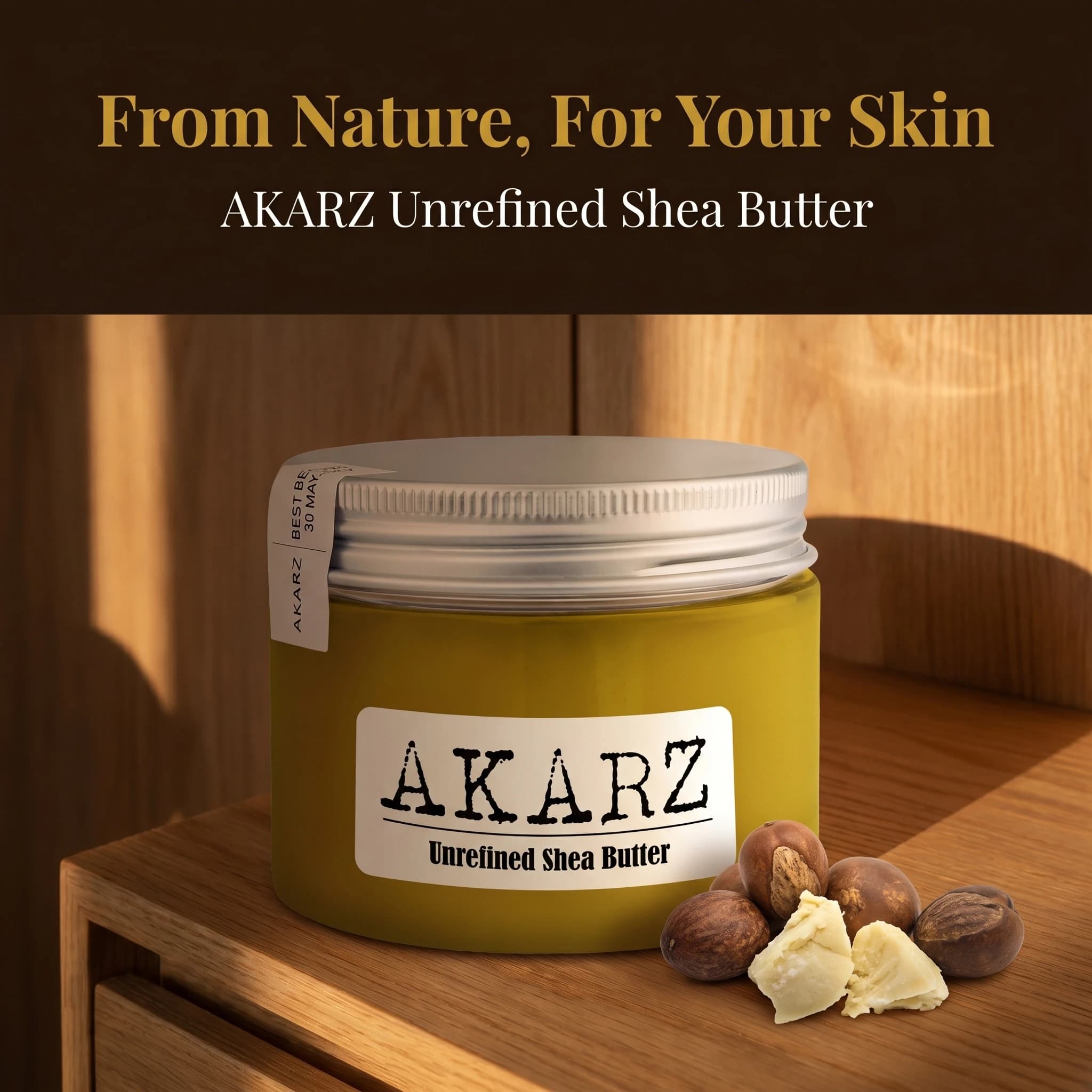 AKARZ-Poupée de karité non raffinée, produits de soins de la peau, matière première cosmétique, huile de base, jaune, solide, origine Afrique de l'Ouest, haute qualité