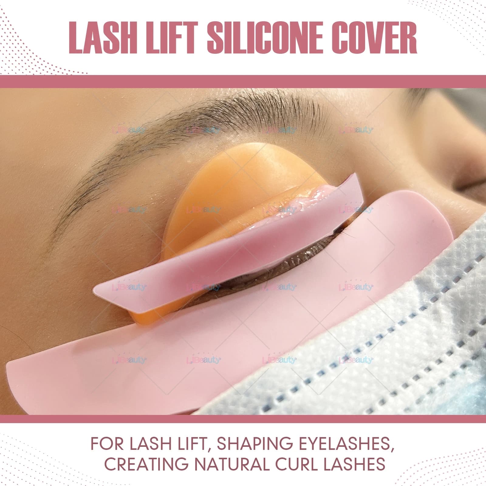 Libeauty 1 Paire de Bandes Adhésives en Silicone Réutilisables pour Rehaussement de Cils, Rouleau de Cils, Bande de Couverture pour Permanente de Cils, Compensateur, Outils de Rehaussement de Cils