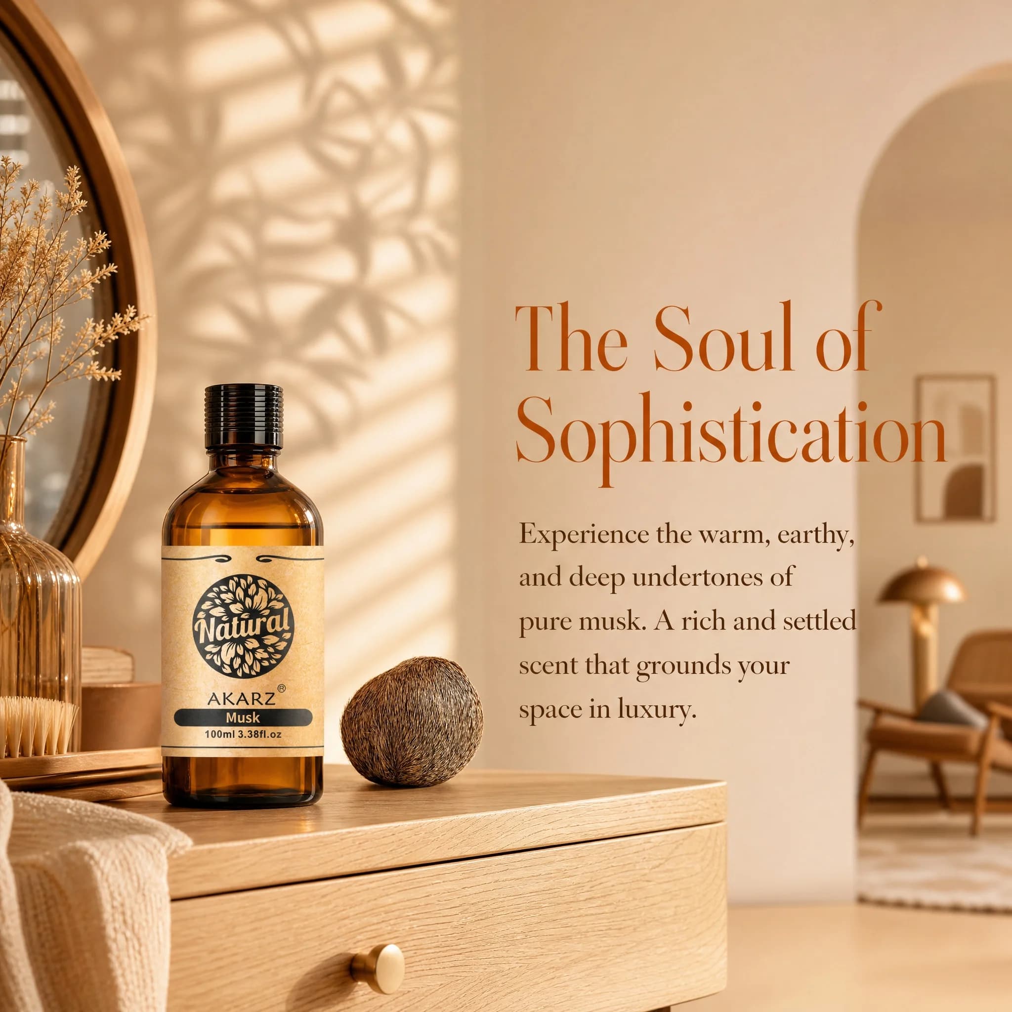 AKARZ-Huile essentielle de musc naturelle, soin du visage et du corps, aromathérapie