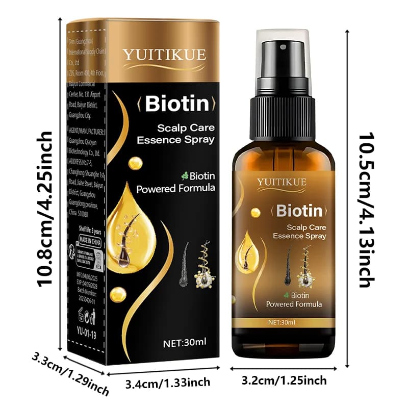 Spray essence de soin du cuir chevelu à la biotine