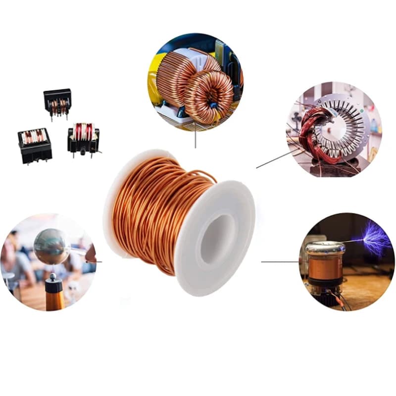 1-3 rouleaux de fil de laque de cuivre 0.06mm -1.2mm câble fil de cuivre fil magnétique émaillé fil d'enroulement de cuivre bobine fil de cuivre