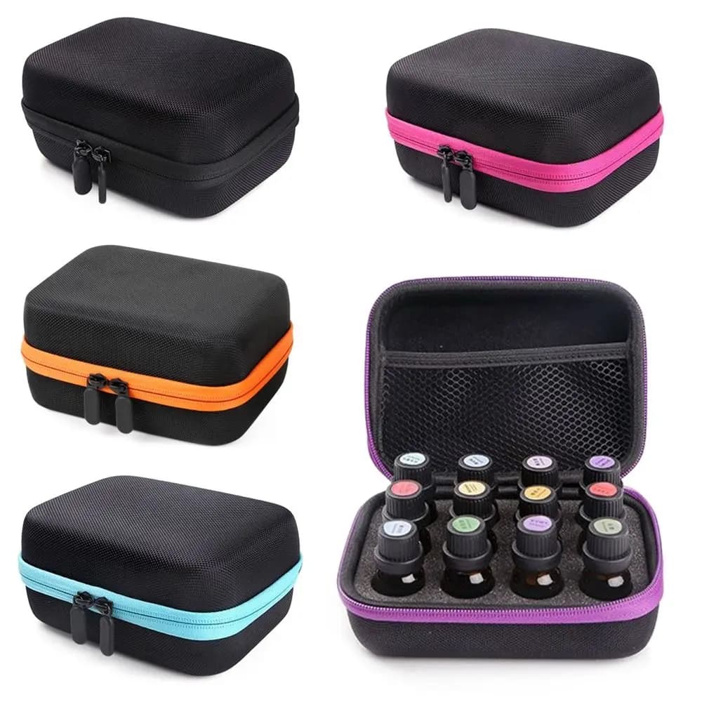 Étui pour huiles essentielles pour DoTERRA, 12 emplacements, 5ML, 10ML, 15ML, support organisateur de bouteilles à roulettes d'huile essentielle, sac de rangement suspendu pour parfum