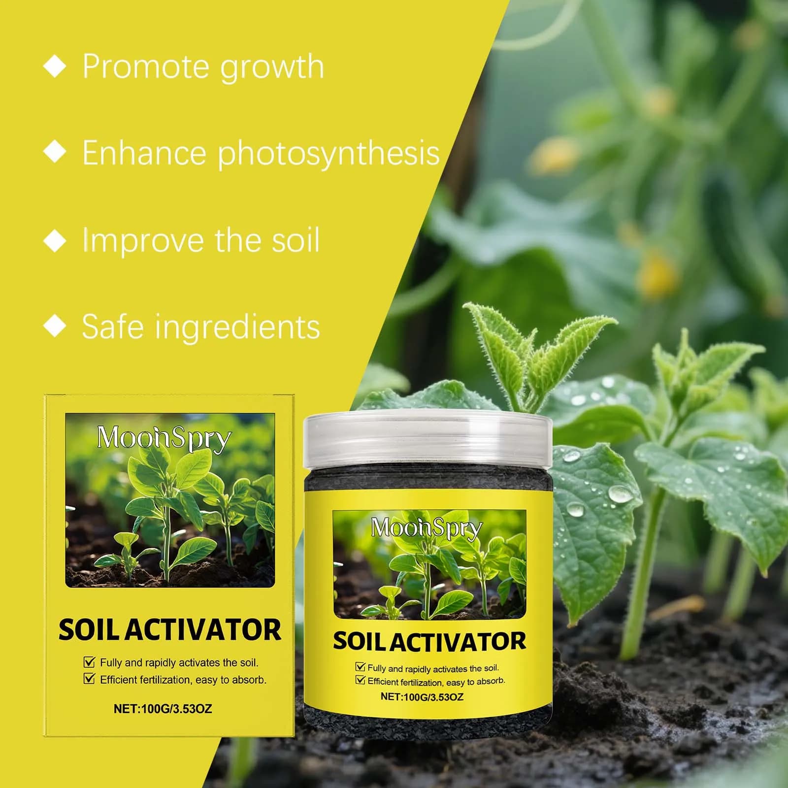 L'activateur de sol endure le sol compact fournit des éléments de trappe, supplément nutritif, engrais végétal pour plantes en pot de jardin