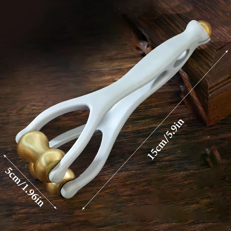 Massage des doigts rouleau à double rangée conception de rouleau en laiton utilisation facile soulager la Fatigue des doigts favoriser le sang outil de Massage des doigts Portable
