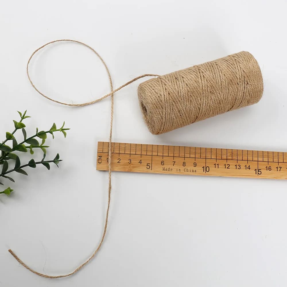 3 rouleaux de cordons de chanvre torsadés de 100m x 2mm
