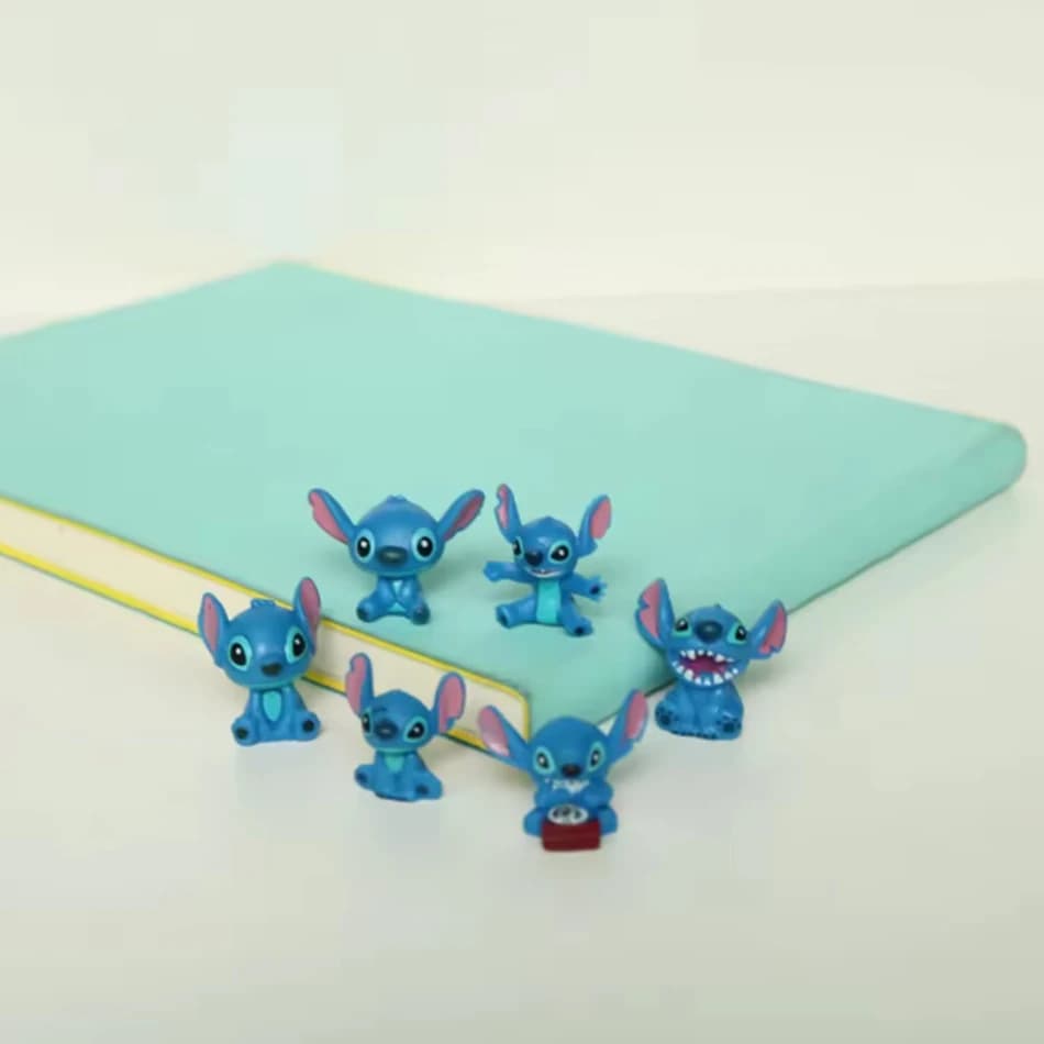 12 figurines miniatures Stitch, 3 cm, personnage de dessin animé Lilo et Stitch, décoration de table, modèle d'objet pour voiture, cadeau